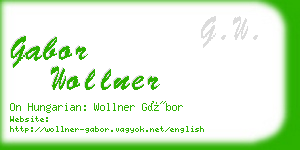 gabor wollner business card